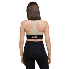 Paris Map Beige Sports Bra