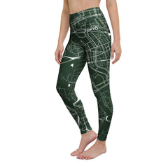 Tokyo Map Yoga Leggings